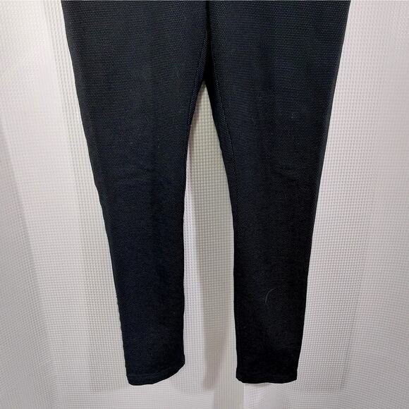 LOFT! BLACK W/GRAY MICRODOT PATTERN LUXURIOUS WINTER WEIGHT LEGGINGS! SZ M - Picture 4 of 11